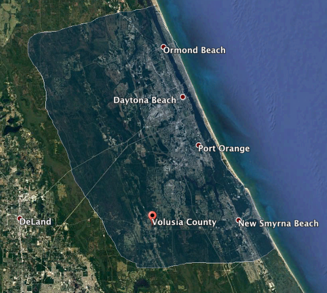 Daytona pond cleaning service area map